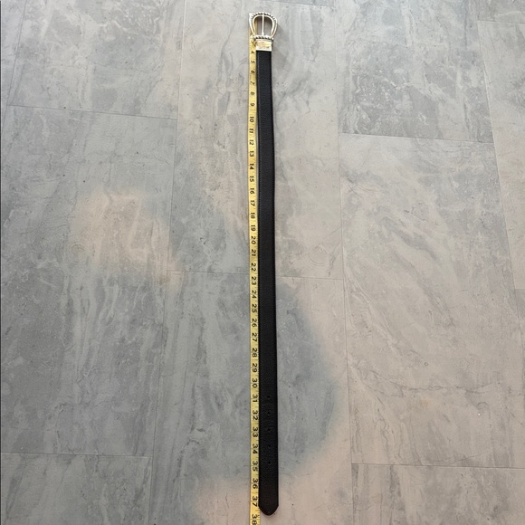 Brighton belt   reversible Black Gray pebbled Leather /silver tone buckle NWOT - Picture 5 of 9